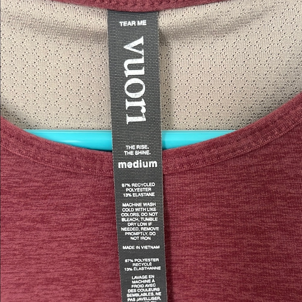 Vuori pose ploy tank Red Crop Fitted Tank Top - Picture 2 of 3